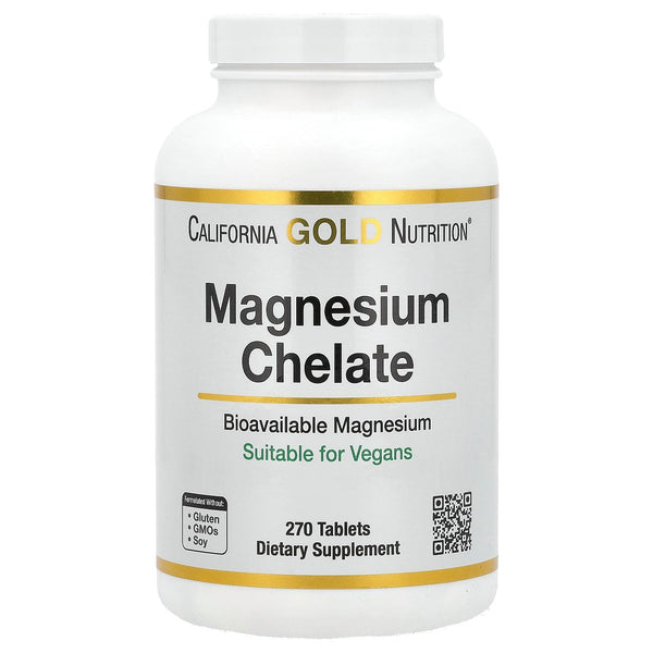 Image 1 of California Gold Nutrition Magnesium Chelate with Calcium, 270 Tablets