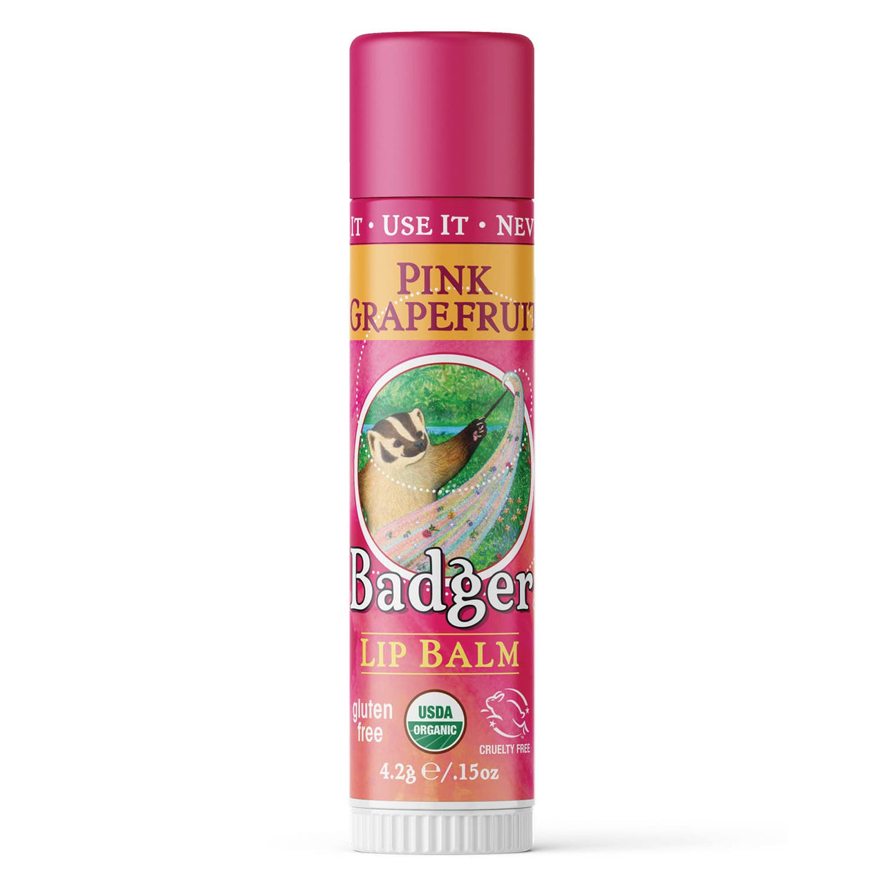 W.s. Badger, Pink Grapefruit Classic Lip Balm, 0.15 Ounce