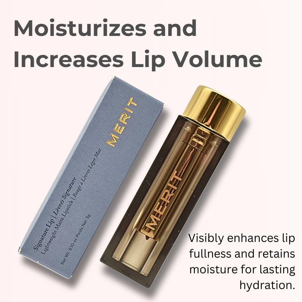 Merit Signature Lip Lightweight Matte Lipstick - 0.10 oz / 3 g (Sunday (pink), standard)