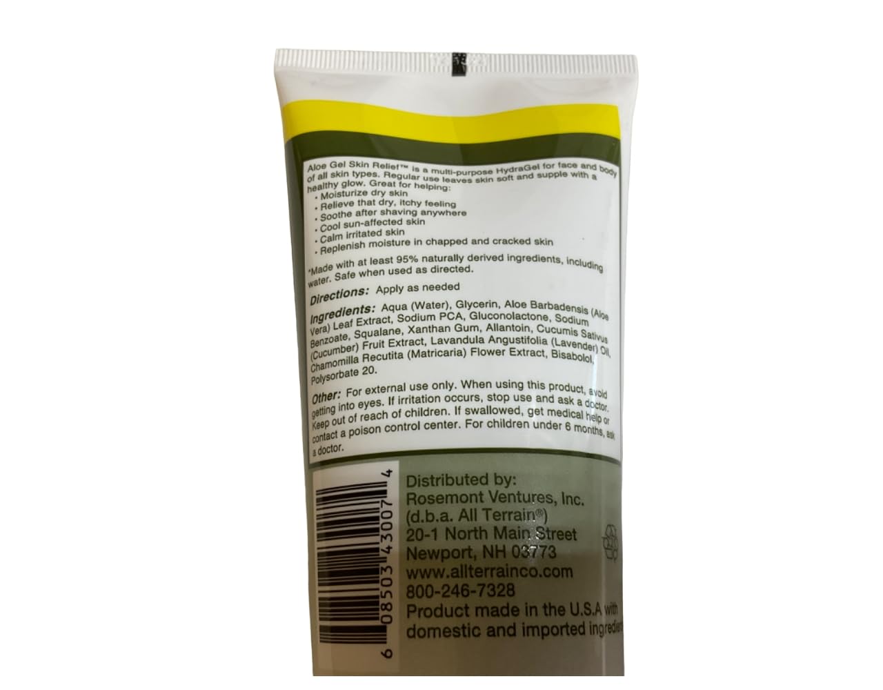 All Terrain Aloe Gel Skin Relief - 5 oz