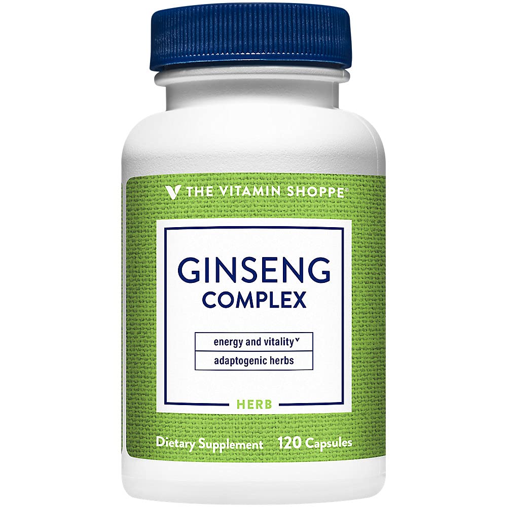 The Vitamin Shoppe Ginseng - Energy Support, Mental Clarity & Adaptogenic Wellness (120 Capsules)