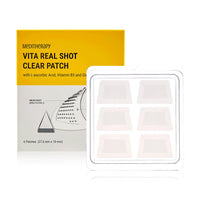 Thumbnail for Vita Real Shot Clear Patch - Dark Spot Remover for Face, Hydrocolloid Patch for Acne and Blemish Marks - Melting Needle Tips with Vitamin C, Glutathione, and Niacinamide - Pigmentation Treatment - 6EA