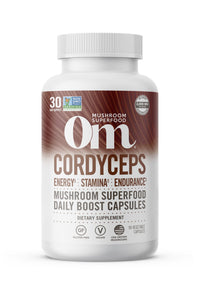 Thumbnail for OM MUSHROOM SUPERFOOD Cordyceps Mushroom Capsules Superfood Supplement, 90 Count, 30 Days, Organic Energy Supplement for Stamina and Endurance