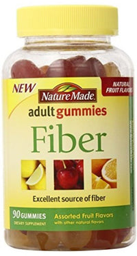 Thumbnail for Nature Made Fiber Adult Gummies, Assorted Fruit 90 ea (Pack of 3)
