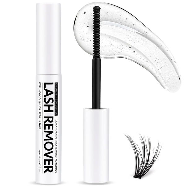 Miuffue Eyelash Glue Remover 5ML Cluster Lash Remover for Individual False Lashes, Bond and Wispys, Gentle Non-irritating Mascara Wand