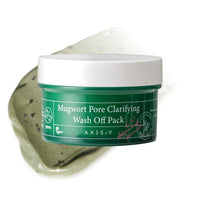 Thumbnail for AXIS-Y Mugwort Pore Clarifying Wash Off Pack - Face Exfoliator Targets Clogged Pores, Whitehead & Blackhead Remover - Vegan Korean Skin Care Glass Skin Clay Mask - 3.38 fl. oz.