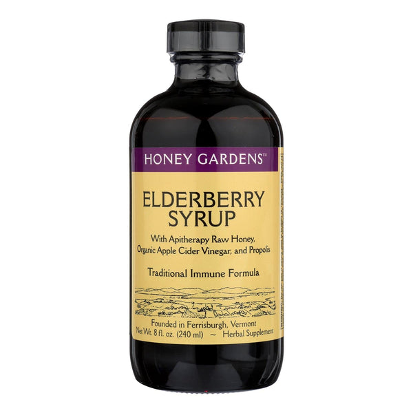 Traditional Formula Elderberry & Honey Immune Syrup Honey Gardens 8 oz Liquid