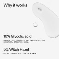 Thumbnail for The INKEY List 10% Glycolic Acid Toner 3.4 Fl Oz, Includes Witch Hazel, Pore Minimising Toner, Brightens Skin, Vegan Friendly, Suitable for Normal/Oily Skin