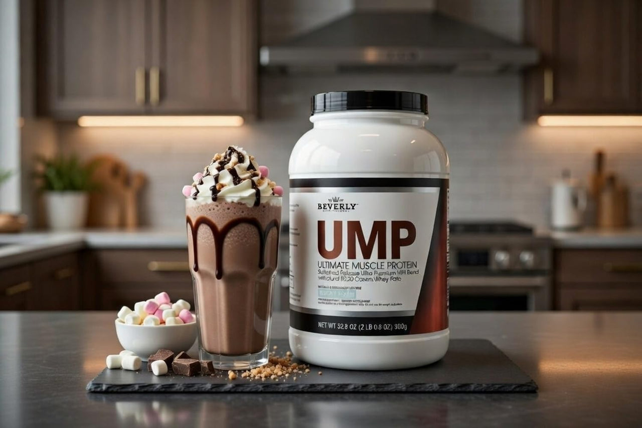 Beverly International UMP Protein Powder, Rocky Road. Unique Whey-Casein Ratio Builds Lean Muscle. Easy to Digest. No Bloat. (32.8 oz) 2lb .8 oz