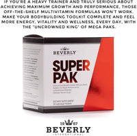 Thumbnail for Beverly International Super Pak. 30 Packs. High-Potency Multivitamin, Daily Pack for Energy, Performance, Immune System Health. Custom-formulated for Athletes, Active Men and Women since 1970.