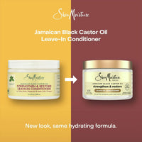 Thumbnail for SheaMoisture Leave-In Conditioner 3-Pack – Jamaican Black Castor Oil Strengthen & Restore Formula for Hair Repair, Frizz Control, 11.5 Oz Ea