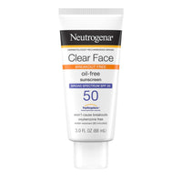 Thumbnail for Neutrogena Clear Face Sunscreen Lotion for Acne-Prone Skin, Broad Spectrum SPF 50 Facial Sunscreen for Oily Skin, Oil-, Fragrance- & Oxybenzone-Free Water Resistant Sunscreen, 3 fl. oz