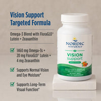 Thumbnail for Nordic Naturals Vision Support, Lemon - 60 Soft Gels - with Zeaxanthin and FloraGLO Lutein, for Healthy Eyes and Vision - 30 Servings