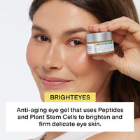 Thumbnail for CLEARSTEM - BRIGHTEYES - Eye Gel - Nourishing Eye Cream - Cooling Gel - Stem Cells Blend - Peptides, Collagen, Aloe Vera - Gluten Free - Beauty, Self Care, Skin Care - 0.6 fl oz
