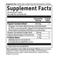 Thumbnail for Garden of Life Organics Extra Strength Turmeric Inflammatory Response 60 Tablets-100mg Curcumin (95% Curcuminoids) Black Pepper, Probiotics, Organic Non-GMO Vegan Gluten Free Herbal Supplement