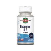 Thumbnail for KAL Liposomal Vitamin D3 50 mcg, High Absorption Vitamin D, Liposomal Technology, High Potency Immune Support, Vegan Capsules, Gluten Free, No Soy, 30 Servings
