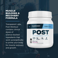 Thumbnail for Transparent Labs Post - Post-Workout Recovery Muscle Builder with L-Glutamine, Beta-Alanine and BetaPure Betaine Anhydrous for Muscle Recovery and Muscle Building - 30 Servings, Black Cherry