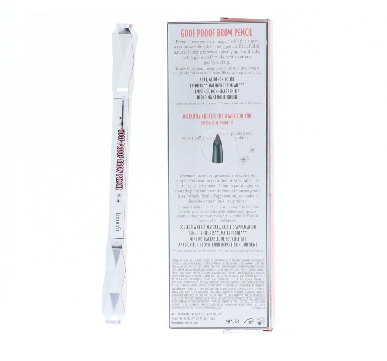Benefit Cosmetics Goof Proof Brow Pencil Easy Shape & Fill - DLX size 0.01 oz. Shade, 03 Medium
