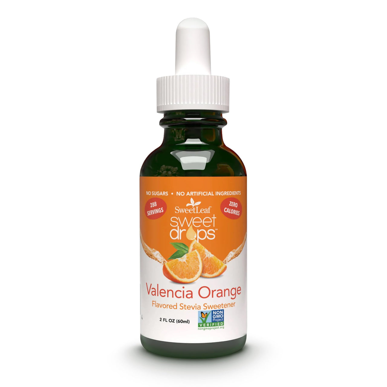 SweetLeaf Sweet Drops - Flavored Stevia Liquid Sweetener, Organic Stevia Extract, Zero Calories, Gluten Free, Keto Friendly, Non GMO, Natural Flavor - Valencia Orange, 2 Fl Oz (Pack of 1)