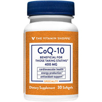 Thumbnail for The Vitamin Shoppe CoQ-10 400mg - Beneficial for Those Taking Statins – Supports Heart & Cellular Health and Healthy Energy Production, Essential Antioxidant – Once Daily (30 Softgels)