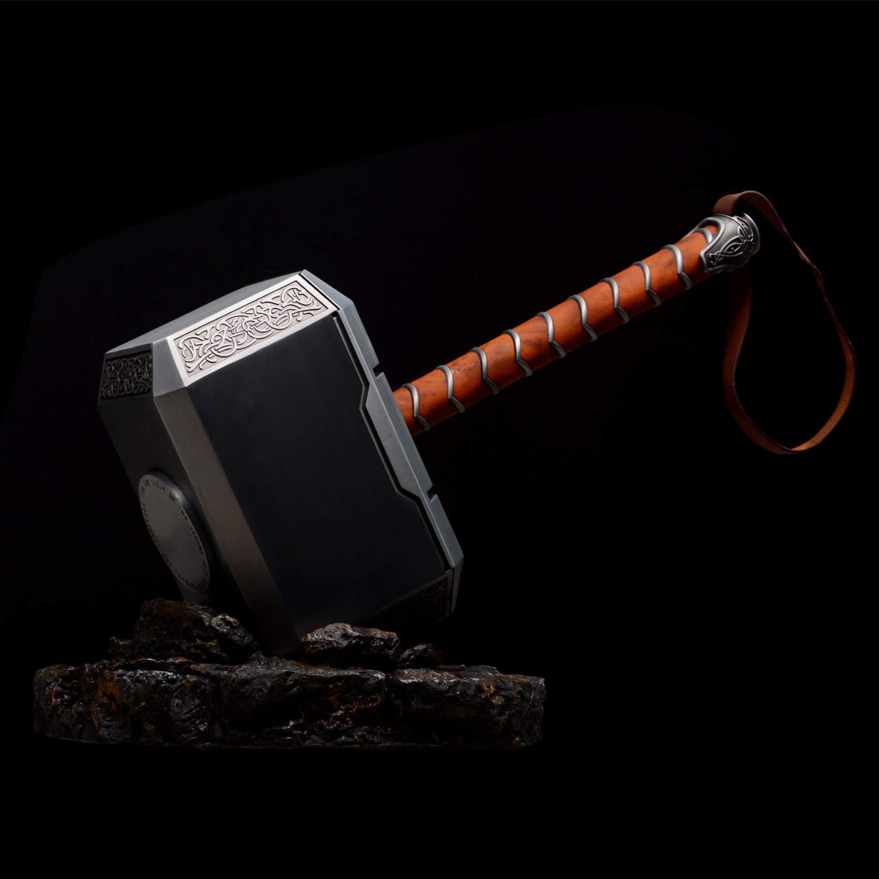 Sword Valley Thor's Hammer With Base - Nordic Myth Metal War Hammer - 44.5cm/17.5" - Cosplay Props Available For Collection - The Dark World Lightning Strike Hammer