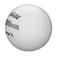 Thumbnail for Wilson AVP Soft Play Volleyball - Official Size, White, 18-Panel, Machine-Sewn Construction, Butyl Rubber Bladder, Sponge-Backed Synthetic Leather Cover, Ideal for Ages 13 and Up