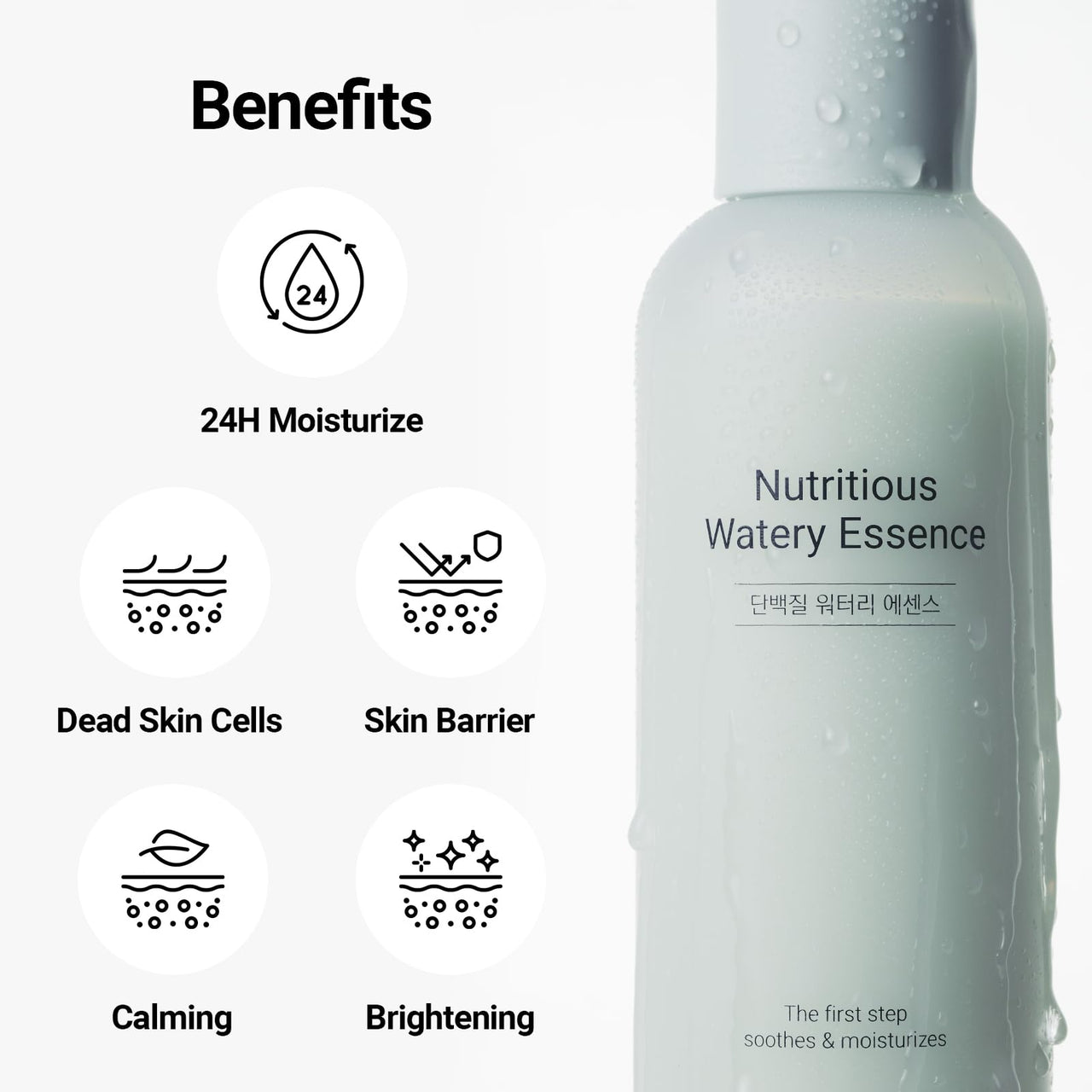 NEAF NEAF Nutritious Watery Essence, All-in-one Power Plant-Protein Toner for Soothing and Hydrating, Gentle Exfoliation, CICA Calming, Niacinamide, Korean Skincare, Glass Skin (180ml / 6.08 fl.oz.)