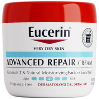 Thumbnail for Eucerin Advanced Repair Body Cream for Very Dry Skin, Fragrance Free Daily Body Moisturizer, 16 Oz Jar