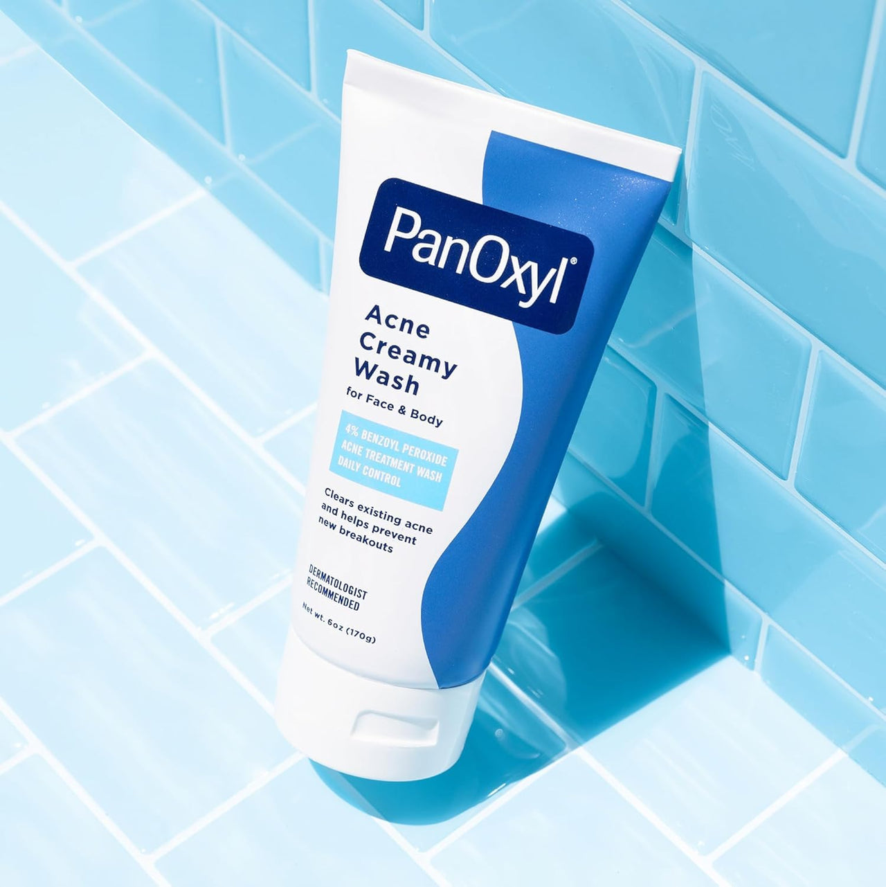 PanOxyl 4 Acne Creamy Wash, 4% Benzoyl Peroxide 6 oz (Pack of 12)