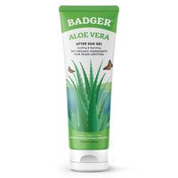 Thumbnail for Badger Organic Aloe Vera Gel for Face & Body, 96% Pure Unscented Organic Aloe Gel for Cooling, Soothing, Non-Sticky Sunburn Relief, Vegan, Fair Trade & Hypoallergenic, 4 fl oz