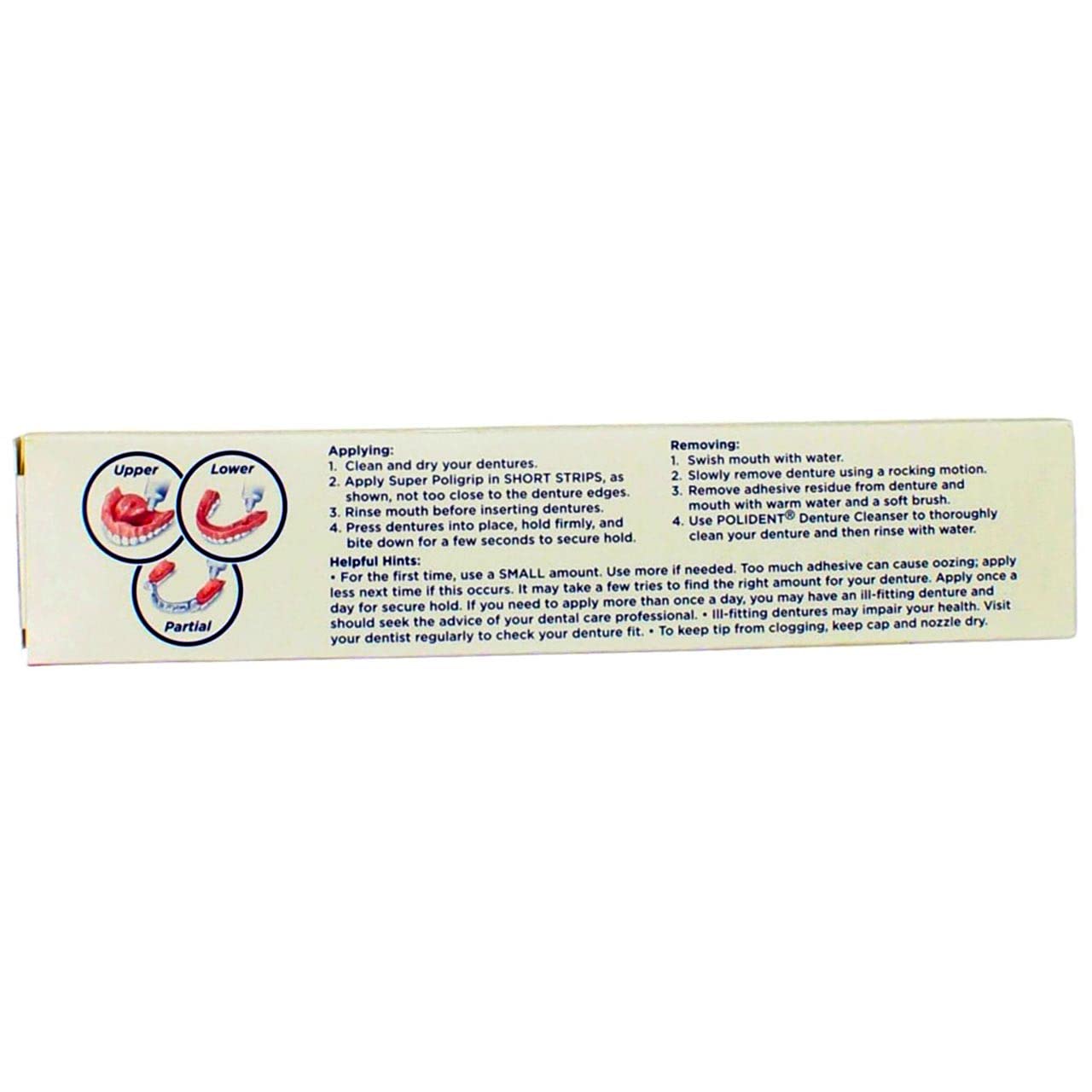 SUPER POLIGRIP Denture Adhesive Cream Original 2.40 oz