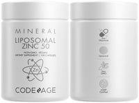 Thumbnail for Codeage Liposomal Zinc Supplement – 3 Month Supply – One Per Day - 50 mg Zinc Gluconate Vitamin Pills - Essential Mineral Supplements Zinc Plus Liposomal Delivery Matrix – Vegan Non-GMO - 2 Pack