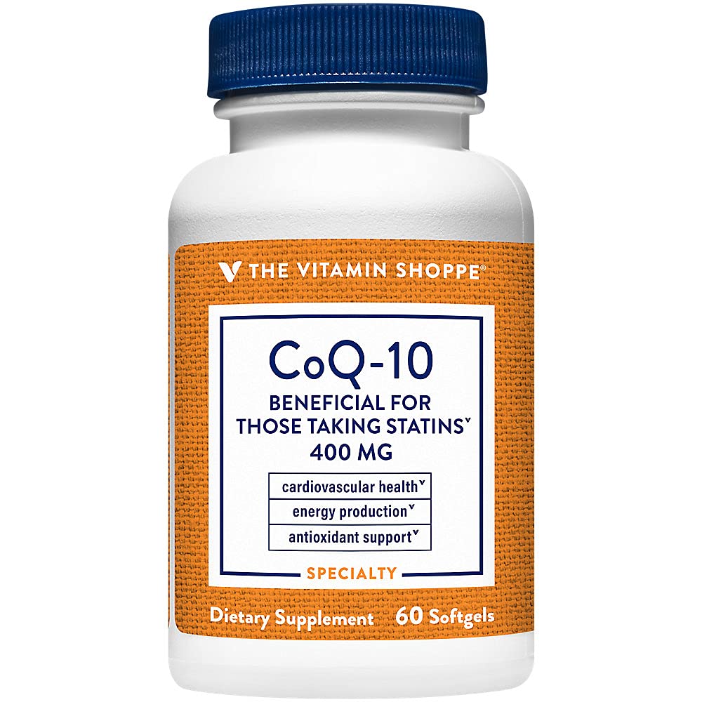 The Vitamin Shoppe CoQ-10 400mg Beneficial for Those Taking (60 Softgels)