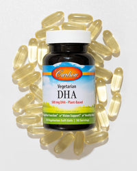 Thumbnail for Carlson - Vegetarian DHA, 500 mg DHA, Plant Based, Sustainably Sourced from Algae, Brain Support, Mood Health, 30 Softgels