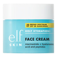 Thumbnail for e.l.f. Holy Hydration! Face Cream, Broad Spectrum SPF 30 Sunscreen, Moisturizes & Softens Skin, Quick-Absorbing & Ultra-Hydrating,1.7 Ounce