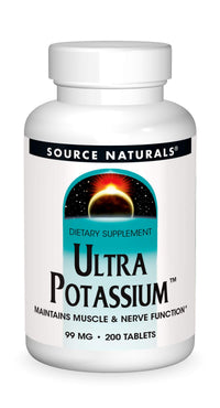 Thumbnail for Source Naturals Ultra Potassium 99 mg Maintains Muscle & Nerve Function - Dietary Supplement - 200 Tablets
