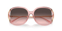 Thumbnail for COACH Women's HC8396U Universal Fit Square Sunglasses, Transparent Pink/Grey Pink Gradient, 56 mm