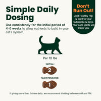Thumbnail for VetriScience Ultimate Strength Healthy Hip & Joint Chews, GlycoFlex Glucosamine, Chondroitin and Green-Lipped Mussel Joint Supplement for Cats, Soothe Joint Discomfort, Fish, 30 Count