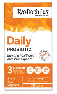 Thumbnail for Kyolic Kyo-Dophilus Daily Probiotic, Immune Health & Digestive Support*, 180 Capsules