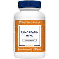 Thumbnail for The Vitamin Shoppe Pancreatin 500MG, Natural Digestive Enzyme Supplement, Supports Digestion of Fats, Protein, Carbohydrates (100 Tablets)
