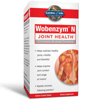 Thumbnail for Garden of Life Joint Supplement for Men and Women - Wobenzym N Systemic Enzymes, Clinically Studied Formula for Healthy Joints, Mobility, Flexibility, Post-Exercise Recovery, Gluten Free, 100 Tablets
