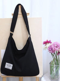 Thumbnail for Covelin Women's Retro Large Size Canvas Shoulder Bag Hobo Crossbody Handbag Casual Tote Black