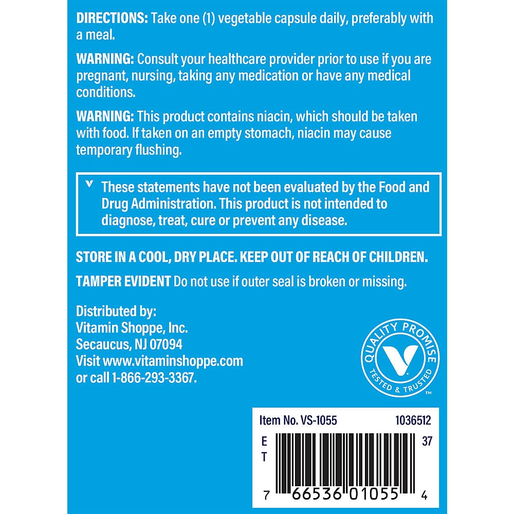 The Vitamin Shoppe B-Complex 100 - Complete B Vitamin Formula | Energy Metabolism & Nervous System | 300 Veggie Caps | High Potency