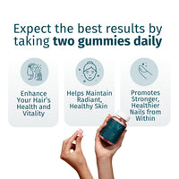 Thumbnail for WEEM Hair Skin and Nails Gummies - Supports Healthy Hair - Vegan biotin Vitamins for Women & Men Supports Faster Hair Growth, Stronger Nails, Healthy Skin, Extra Strength (1)