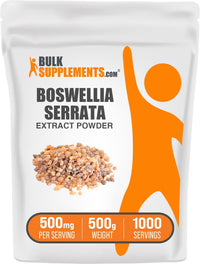 Thumbnail for BulkSupplements.com Boswellia Serrata Extract Powder - Boswellia Supplement, from Frankincense Resin - Vegan & Gluten Free, 500mg per Serving, 500g (1.1 lbs) (Pack of 1)
