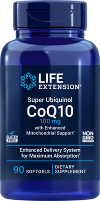 Thumbnail for Life Extension COQ10 Super Ubiquinol 100mg with Enhanced Mitochondrial Support, 90 Softgels