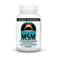 Thumbnail for Source Naturals MSM (Methylsulfonylmethane) with Vitamin C - Powder, 4 Ounce