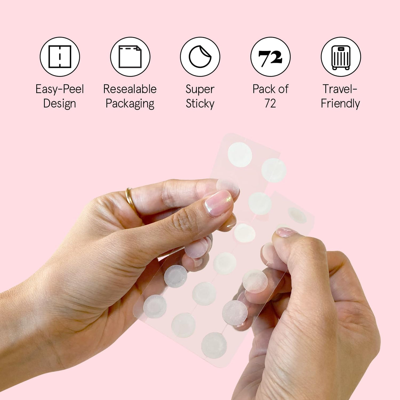 grace & stella Pimple Patches for Face - Fast Acting Hydrocolloid Acne Patch That Absorb Gunk, Flatten Breakouts - Zit Stickers for Clear Skin - Dermatologist-Tested, Vegan (Invisible, 72 Count)