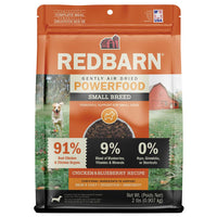 Thumbnail for Redbarn Powerfood Air Dried Dog Food for Small Breeds - 91% Chicken & Chicken Organs with Blueberries - High Protein Dry Full Feed or Topper Made in USA for Picky Eaters - 2lb