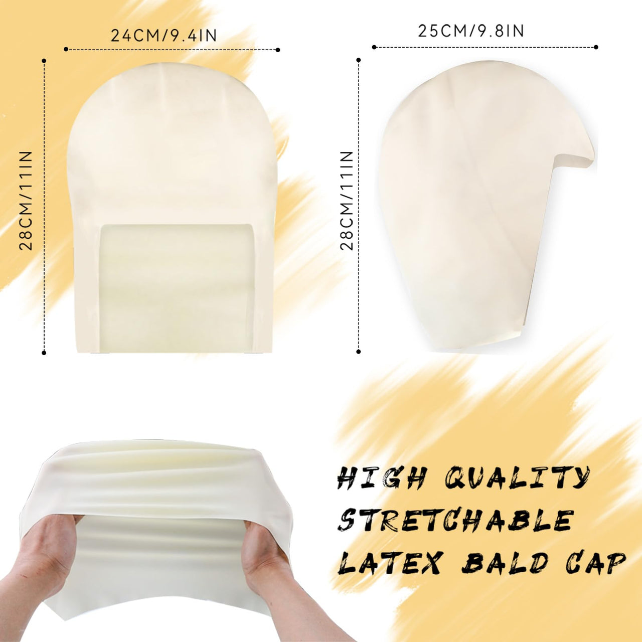 Actabostte Halloween Bald Caps Costume Kit for Woman & Men - Realistic Latex Bald Cap with Adhesive Glue & Remover - Complete Makeup Set for Halloween, Zombie, Cosplay, Costume, SFX, Dress-Up Party